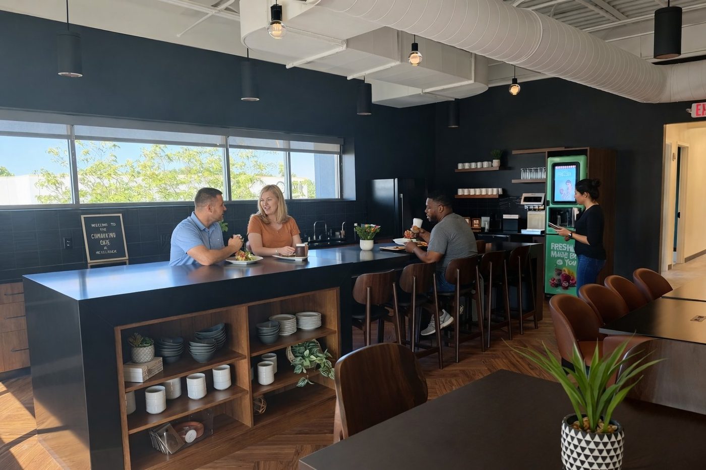 Fresh Blends bar and café at Revelance coworking