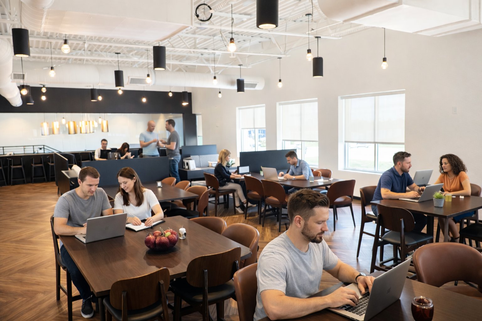 Members dining and connecting in the Co-Revel community at Revelance